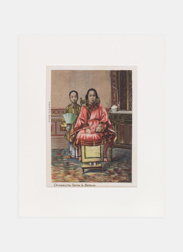 Repro Lithograph - Chineeesche Dame te Batavia