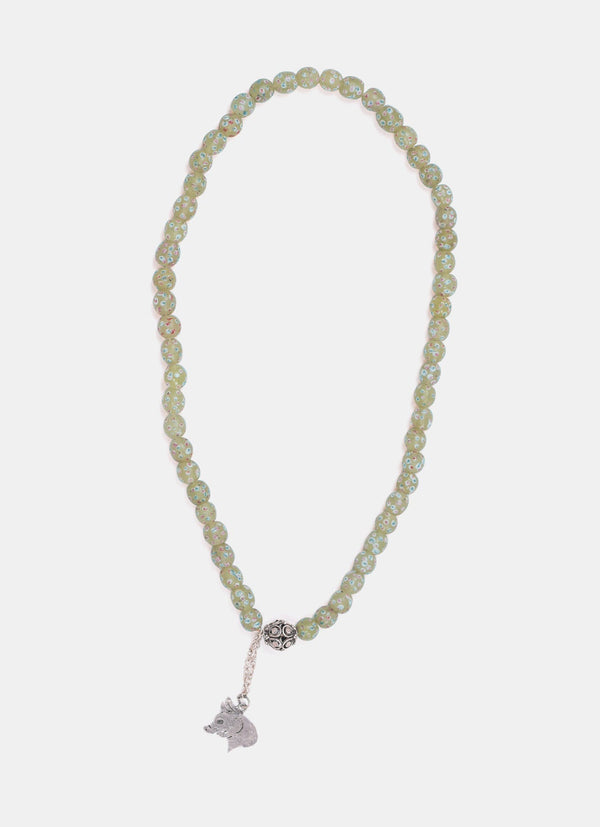 Stone With Silver Necklace