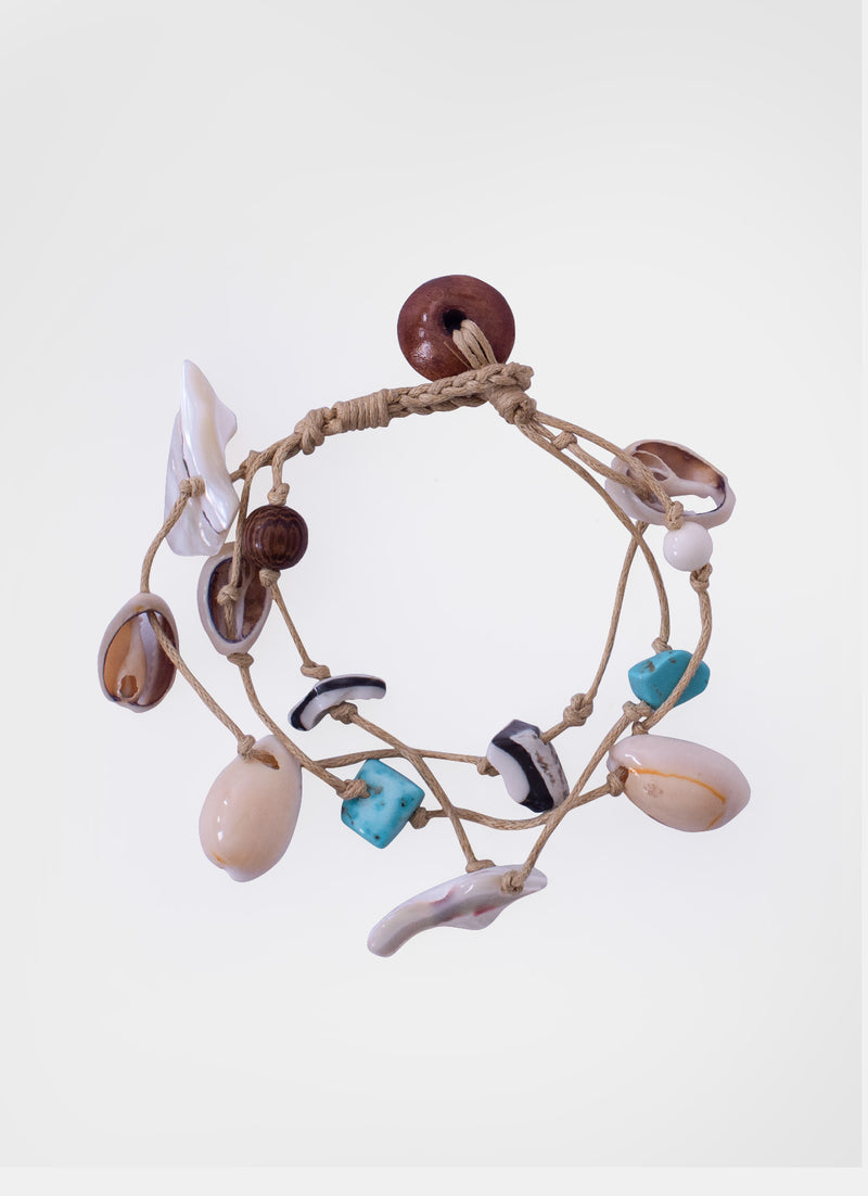 Stone with Cotton String Bracelet