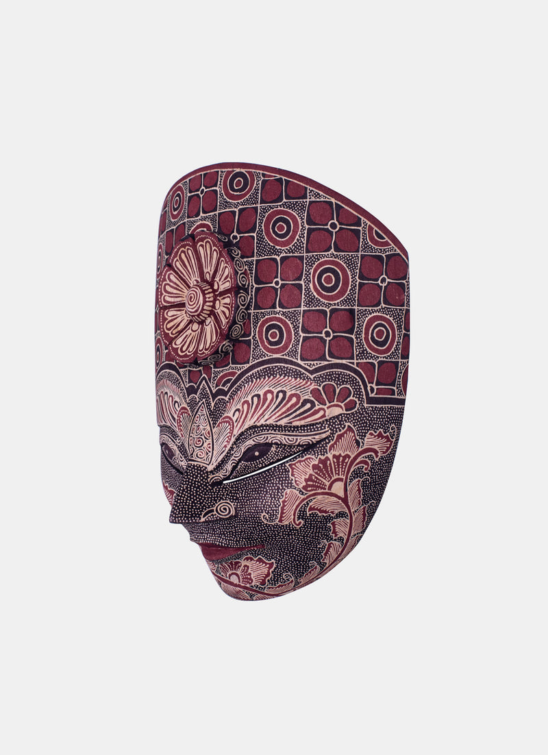 Wooden Batik Mask - Topeng Mahkota Ukir