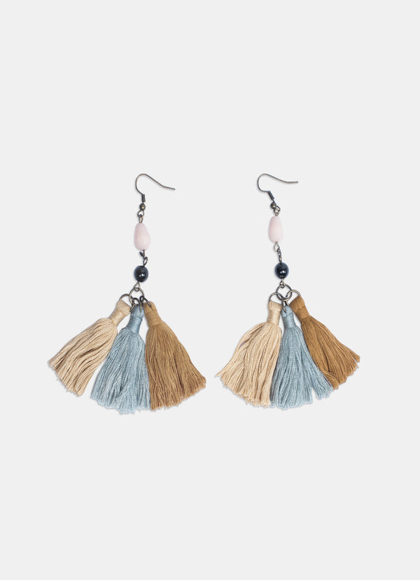 Stone W/Metal Earring