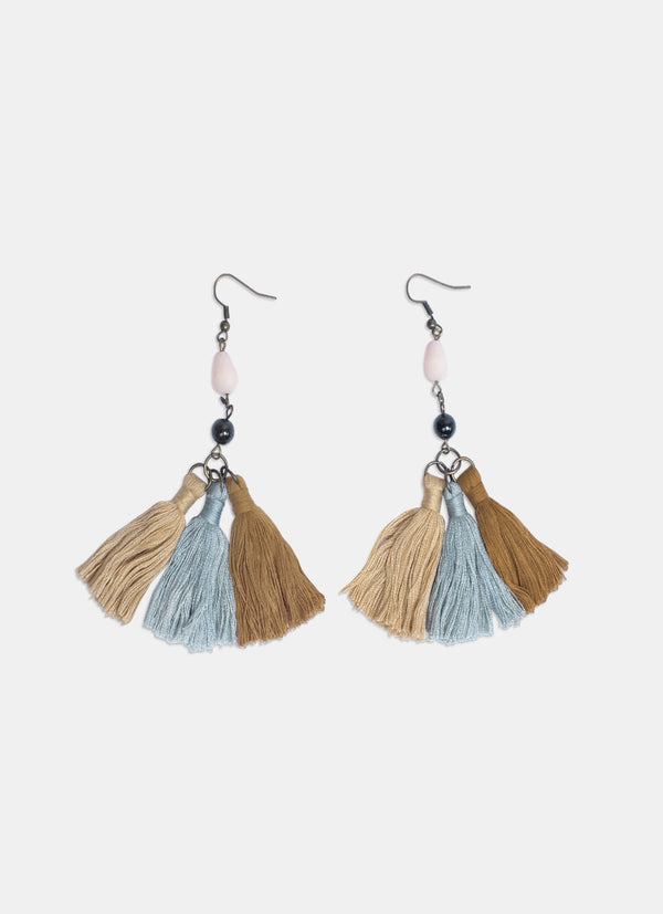 Stone W/Metal Earring