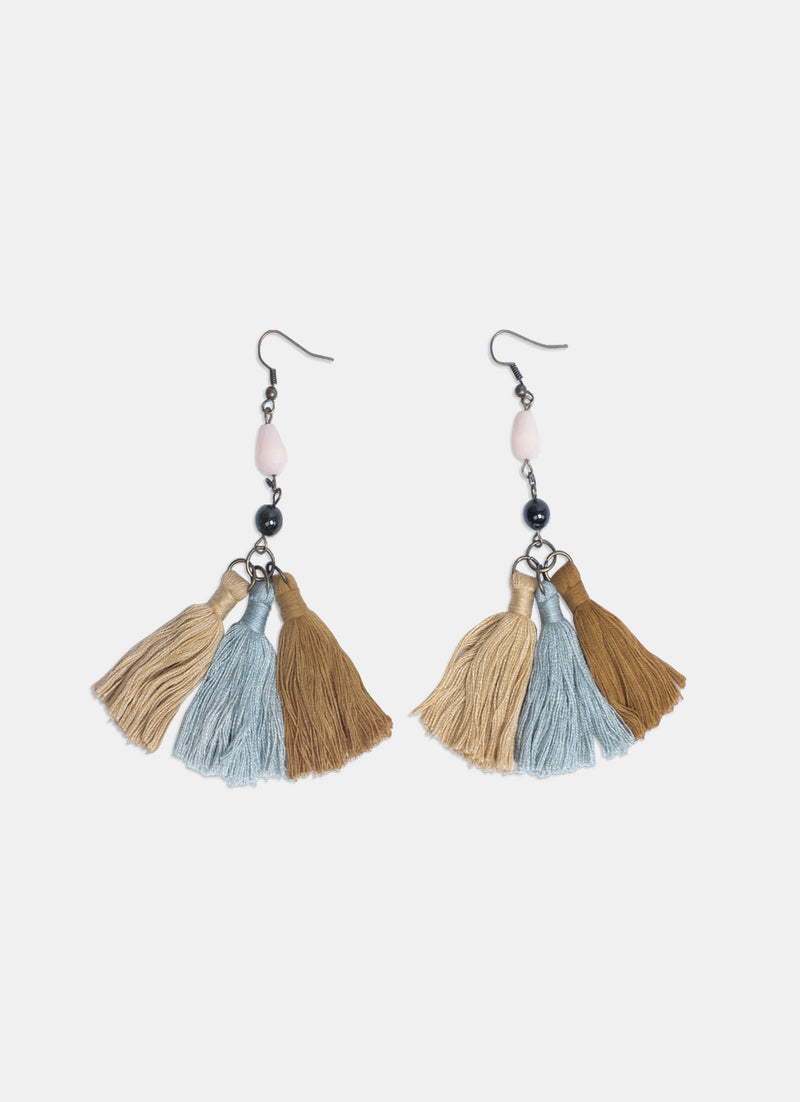 Stone W/Metal Earring