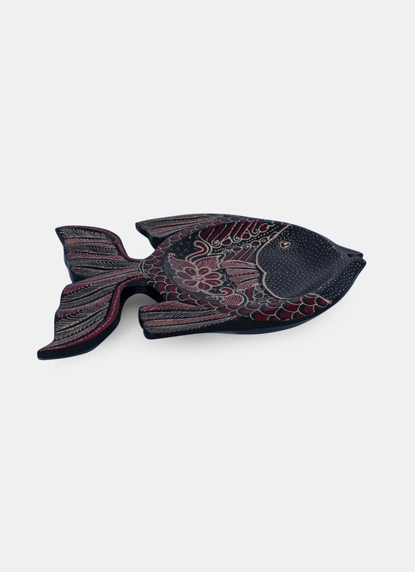 Wooden Batik HouseHold - Piring Ikan Koki