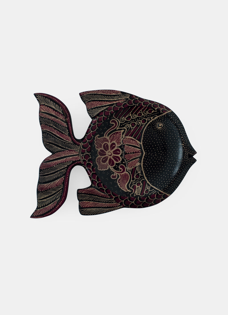 Wooden Batik HouseHold - Piring Ikan Koki