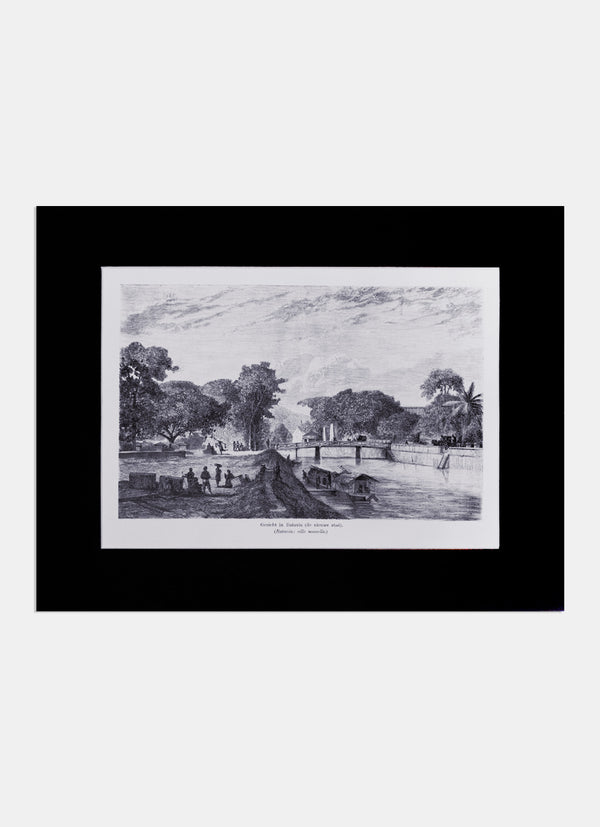 Repro Engraving -  Gezicht in Batavia