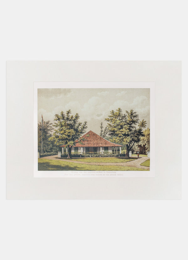 Repro Lithograph - Woning Van Den Assistent-Resident Te Soemedang