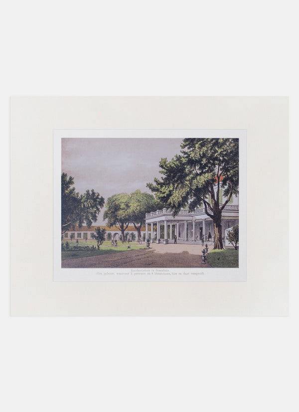 Repro Lithograph - Residentiehuis Te Soerabaia
