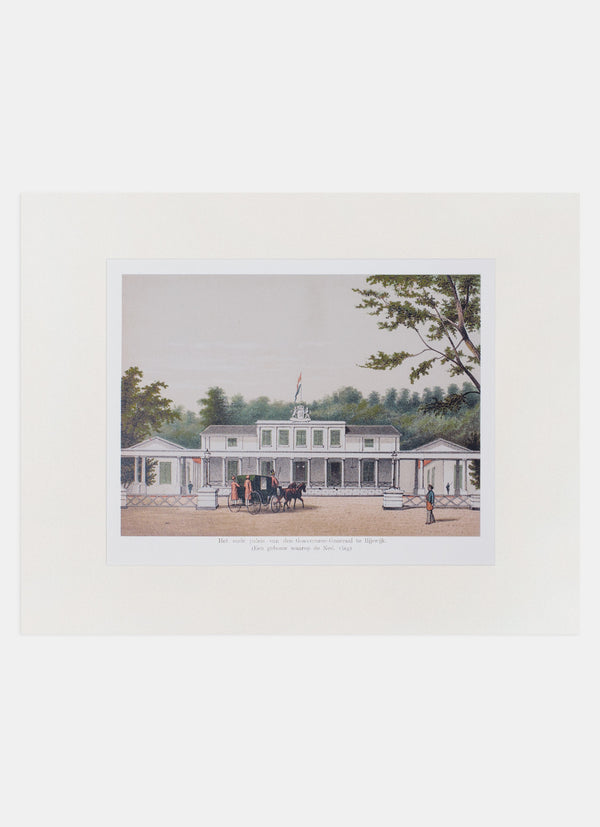 Repro Lithograph - Het Oude Paleis Van Den Gouverneur-Generaal Te Rijswijk
