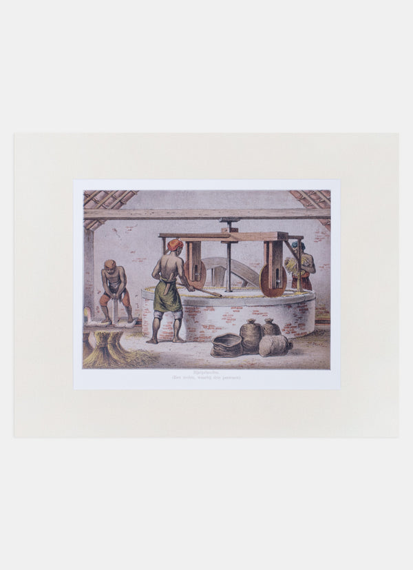 Repro Lithograph - Rijstpelmolen