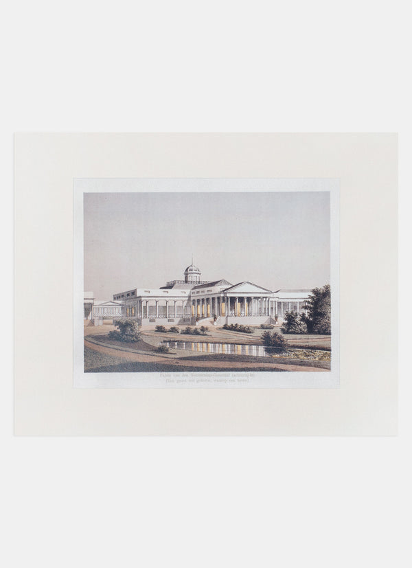 Repro Lithograph - Paleis Van Den Gouverneur-Generaal (Achterzijde)