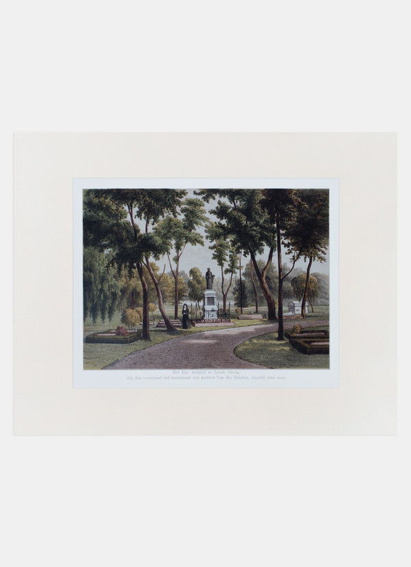 Repro Lithograph - Het Eur. kerkhof te Tanah Abang