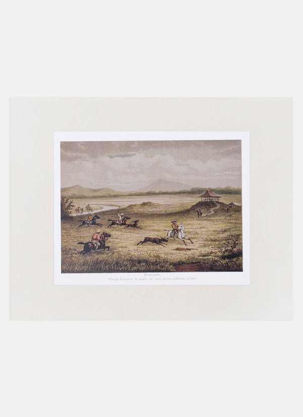 Repro Lithograph - Hertenjacht