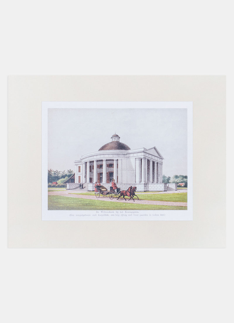 Repro Lithograph - De Willemskerk bij het Koningsplein