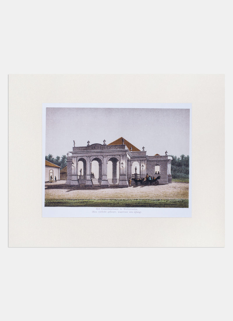 Repro Lithograph - Het Comediegebouw Te Weltevreden