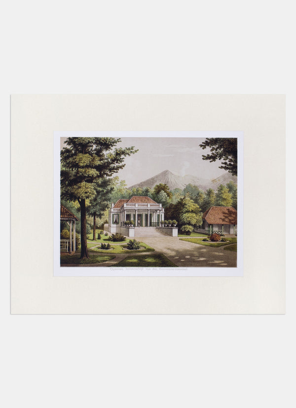 Repro Lithograph - Tjipannas Buitenverblijf Van Den Gouverneur-Generaal