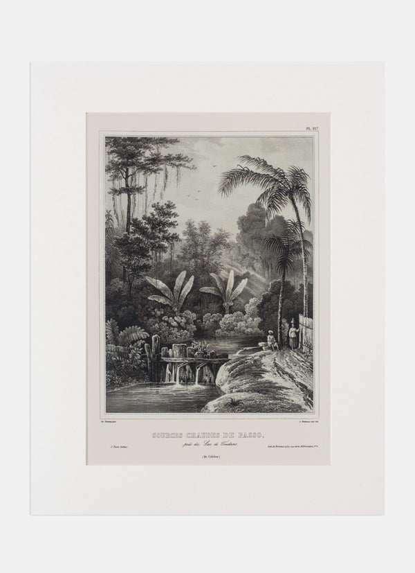 Repro Lithograph - Sources Chaudes De Passo