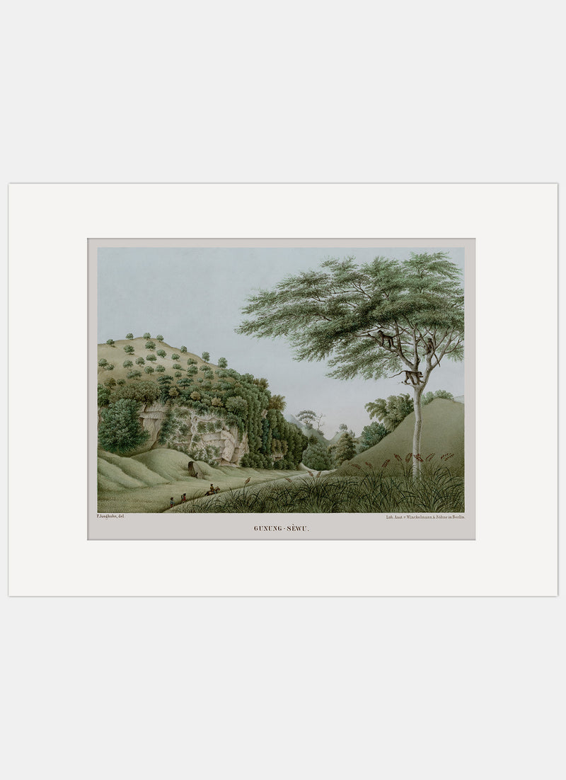 Repro Lithograph - Gunung Sewu