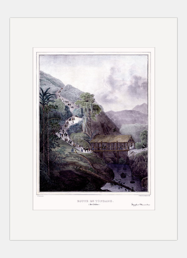 Repro Lithograph - Route De Tondano