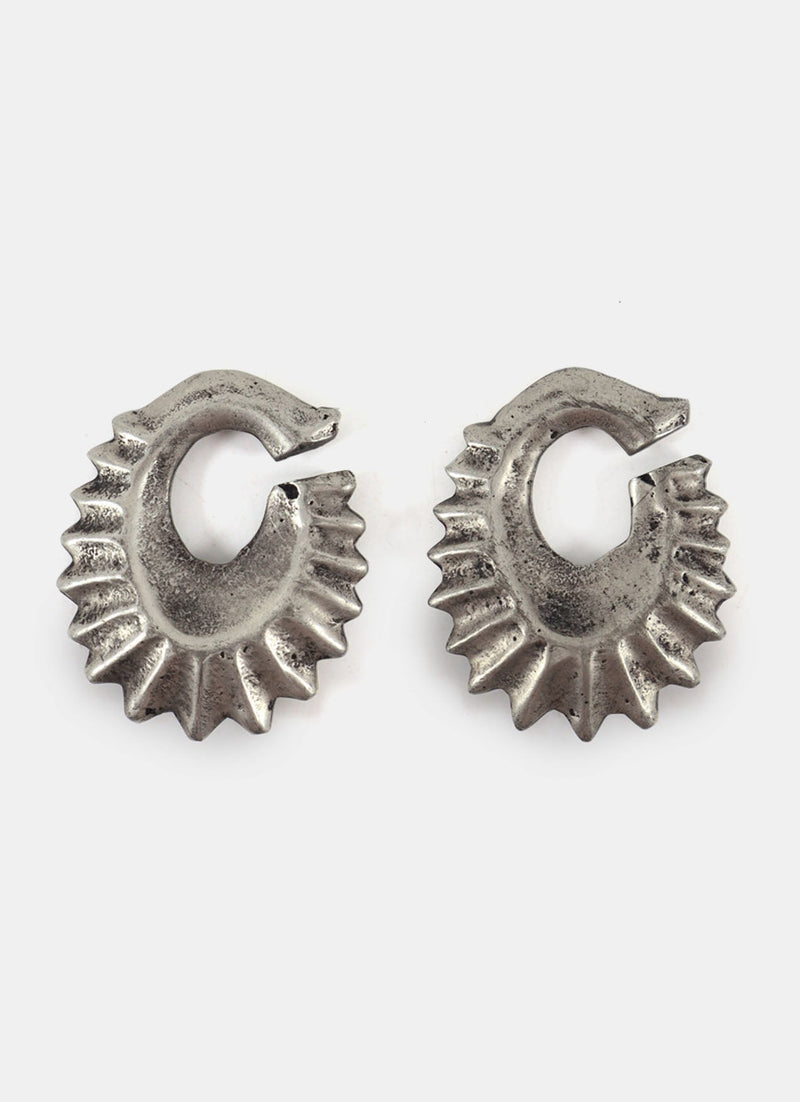 Brass With Silver Earring From Sumba