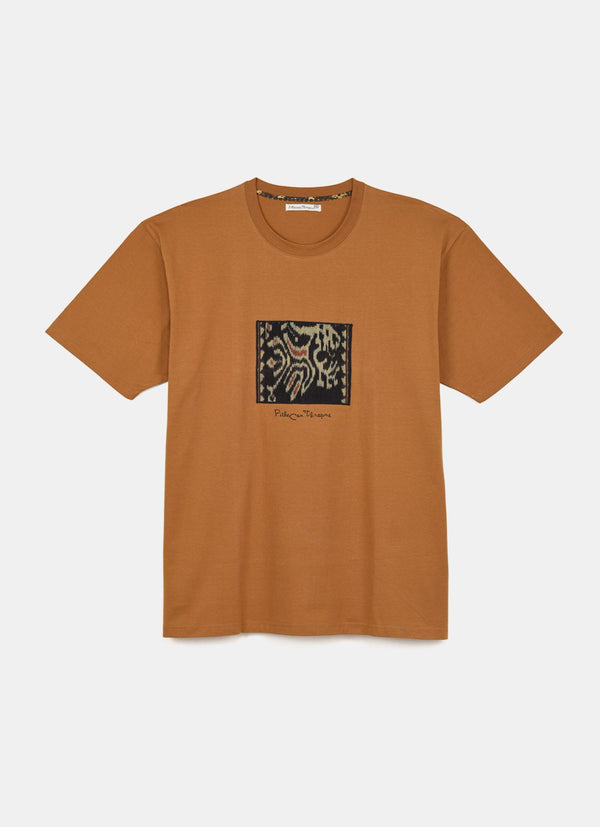 Adult-Tee S/S R/N Embroi Ikat