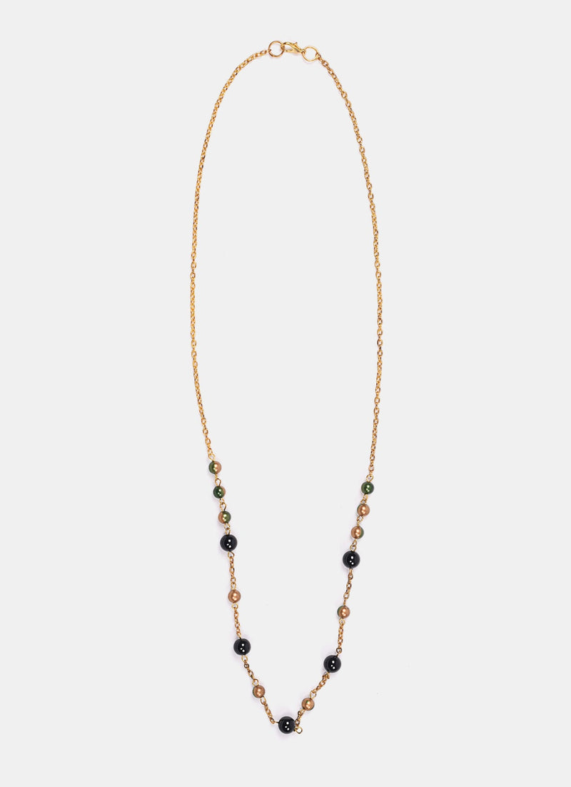 Beads with Metal Necklace