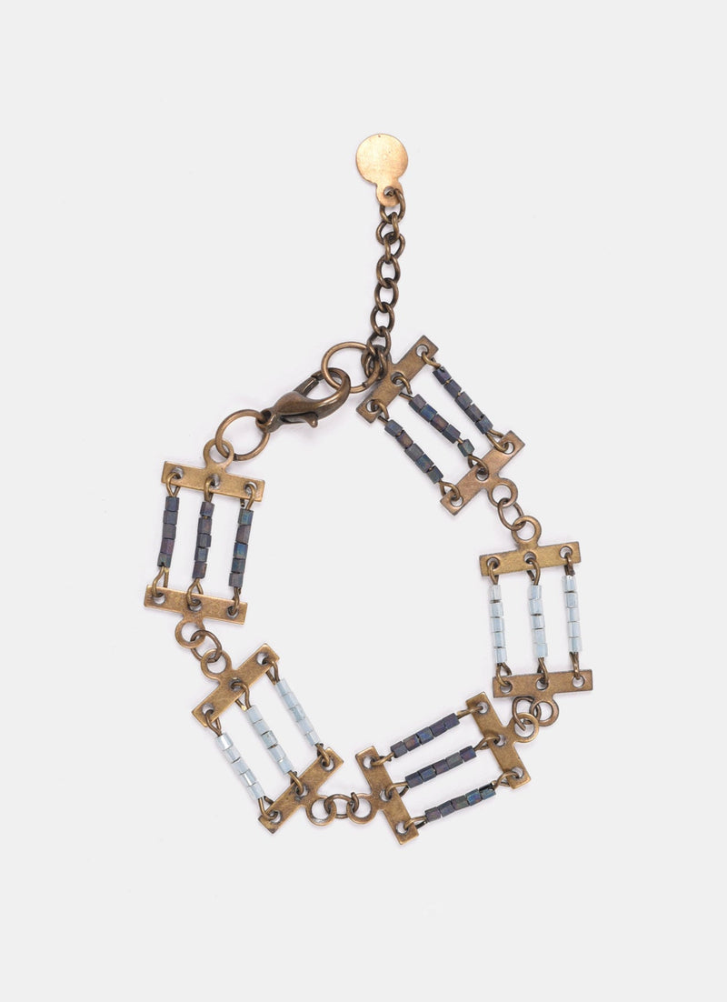 Beads With Metal Bracelet
