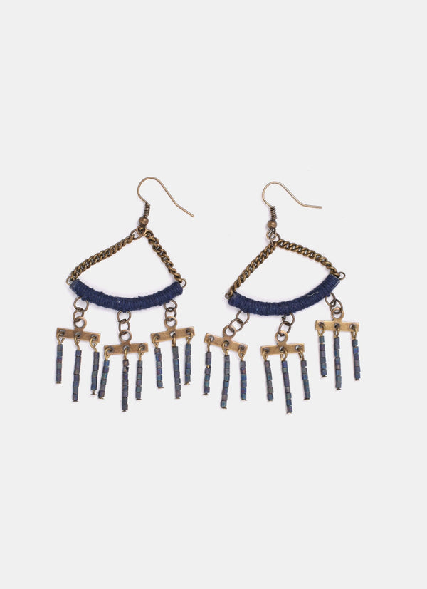 Beads with Metal Earring