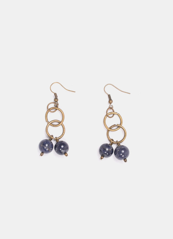 Beads with Metal Earring