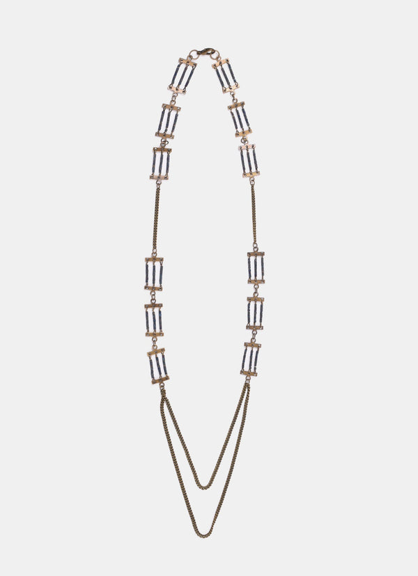 Beads with Metal Necklace