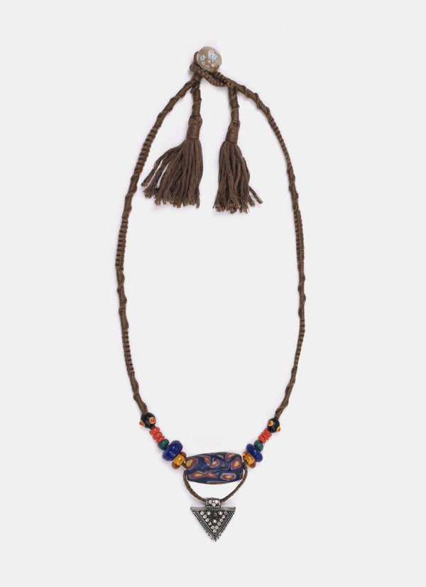 Beads with Silver Necklace