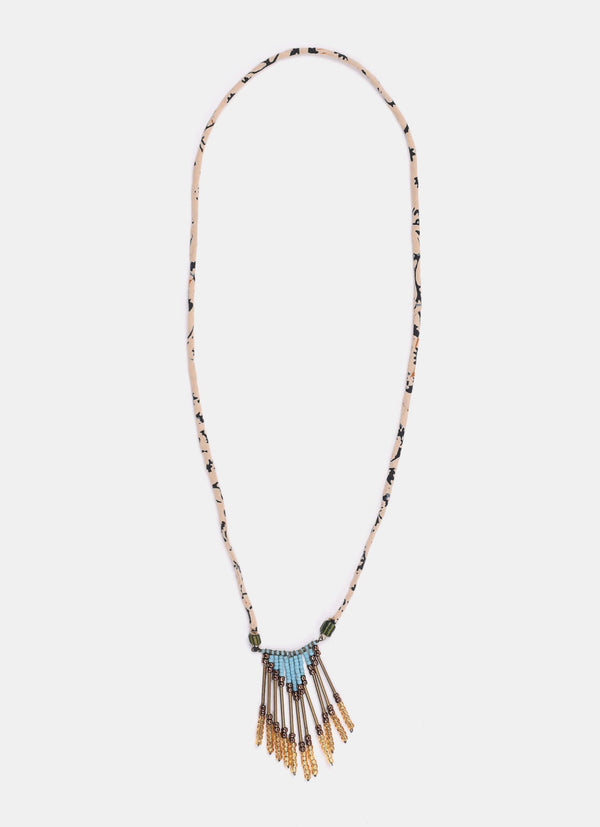Beads with Metal Necklace