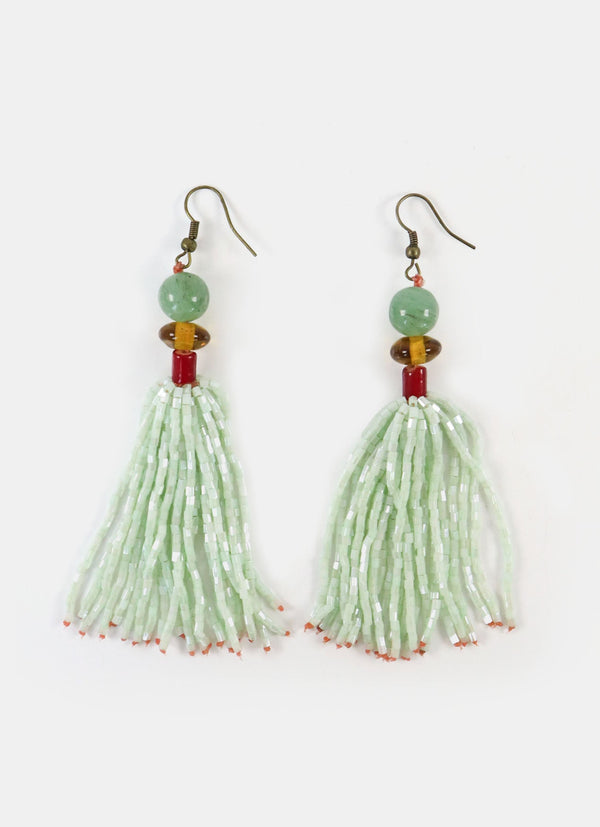 Beads with Metal Earring
