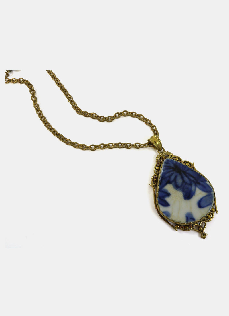 Brass With Ceramic Necklace