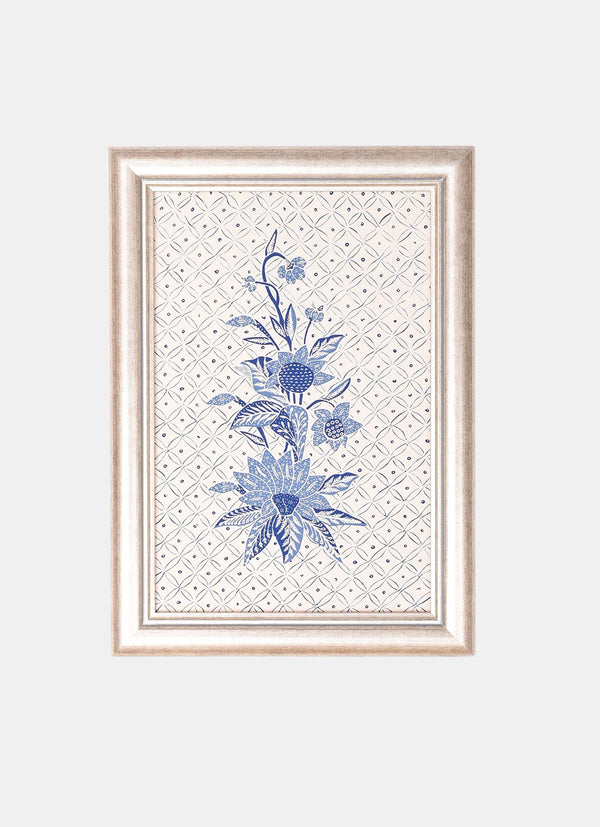 Frame – Buket Biru Putih Latar Kawung 07