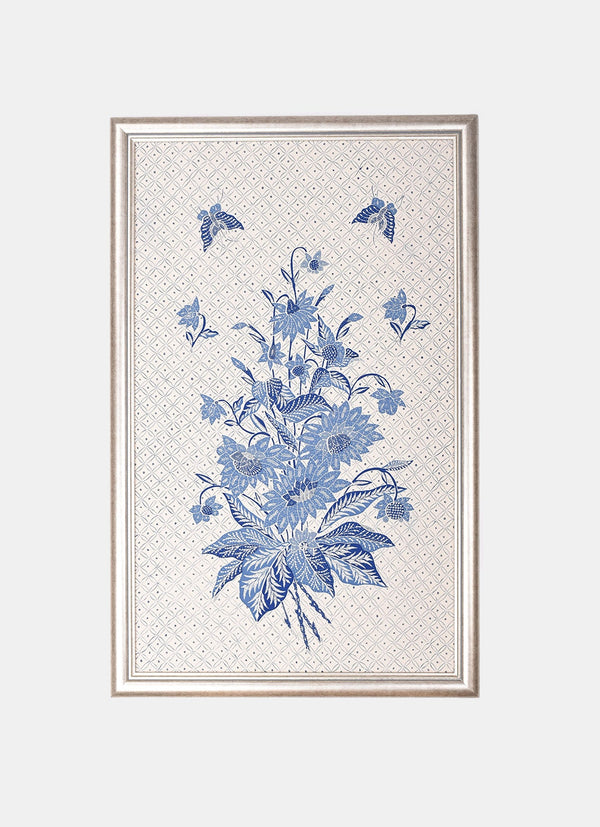 Frame - Buket Biru Putih Latar Kawung 08