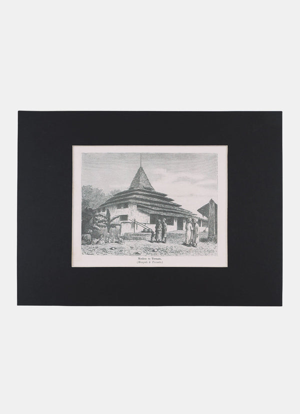Repro Engraving - Moskee te Ternate
