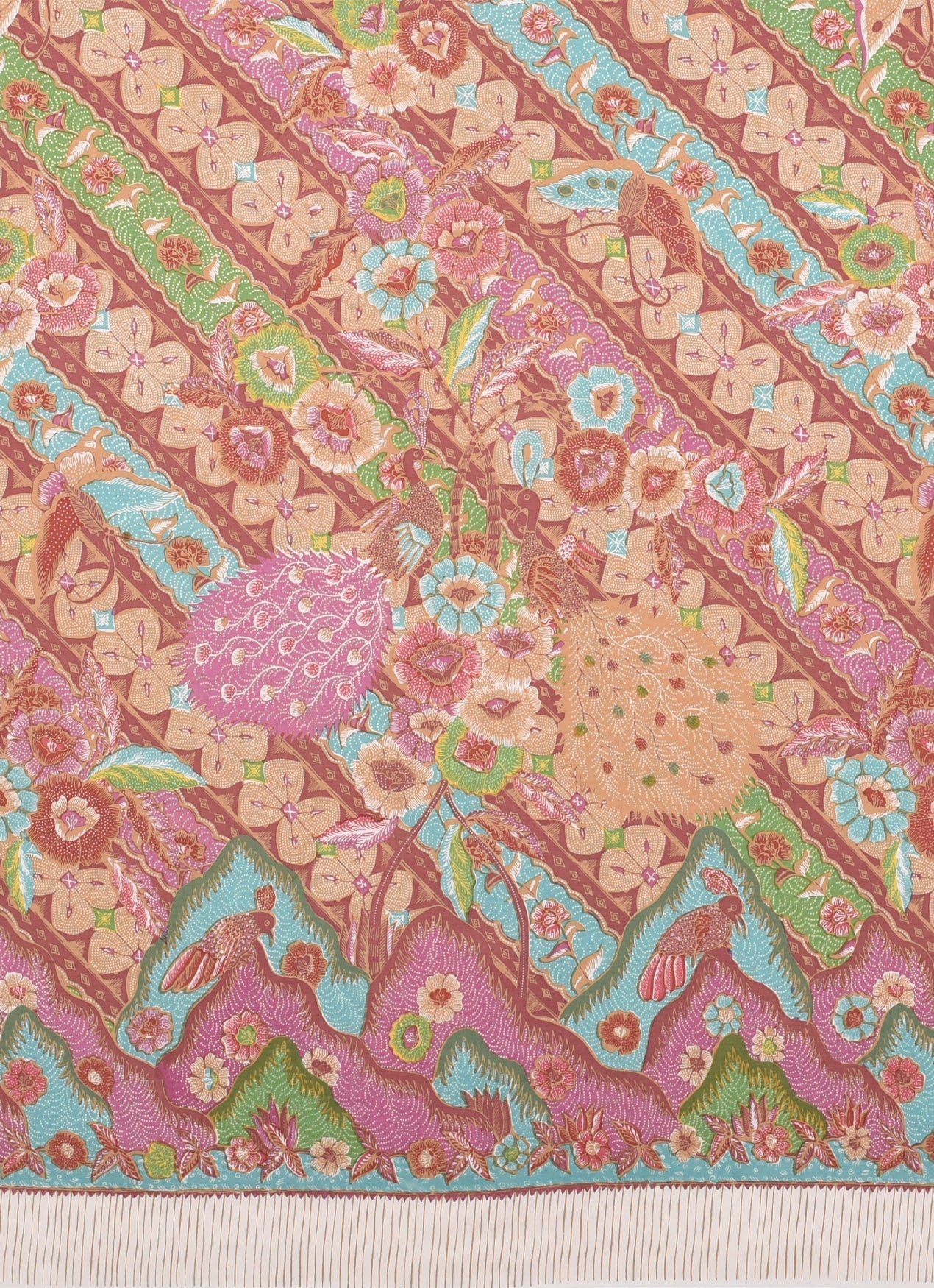 Printed Cotton Fabrics - Hokokai Merak – Pithecanthropus Bali