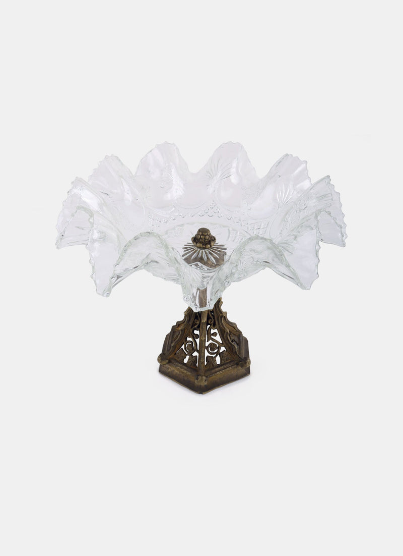 Martial Crystal & Brass Fruit Stand