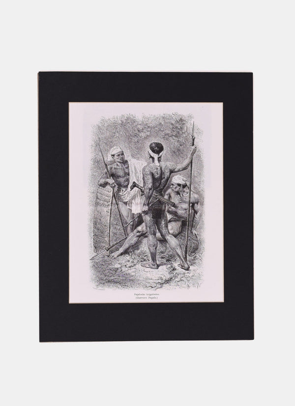 Repro Engraving - Guerriers Dayaks
