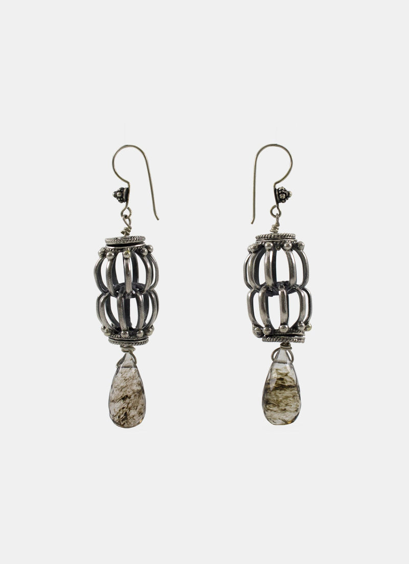 Stone With Silver Earring