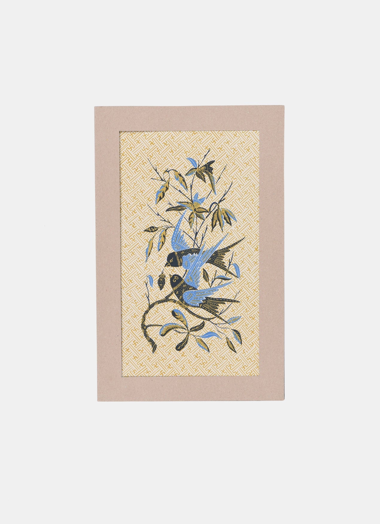 Batik Wall Decoration – Burung Sejoli Latar Banji 03 – Pithecanthropus Bali