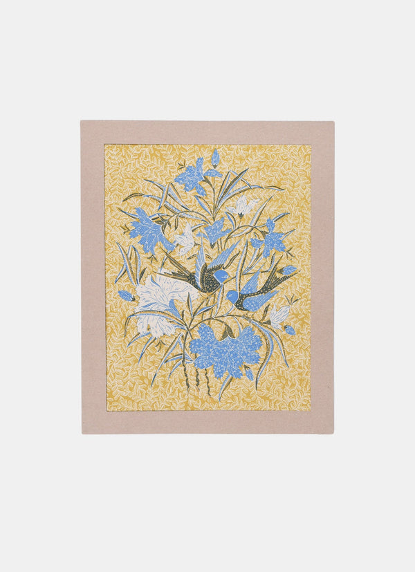 Batik Wall Decoration – Buket 2 Burung Bertengger Latar Daun 05